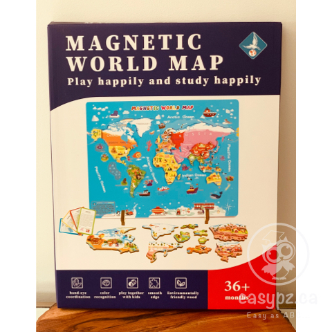 Carte du monde magnétique - Casse-tête