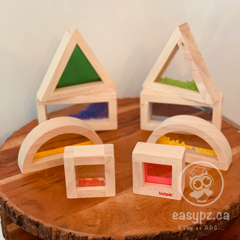 Blocs d'empilage arc-en-ciel sensoriels